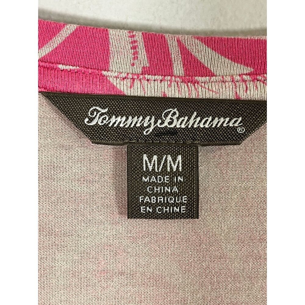 Tommy Bahama Floral Dress Pink M Apothecary Blooms Tie Resort Preppy Chic - Picture 4 of 7